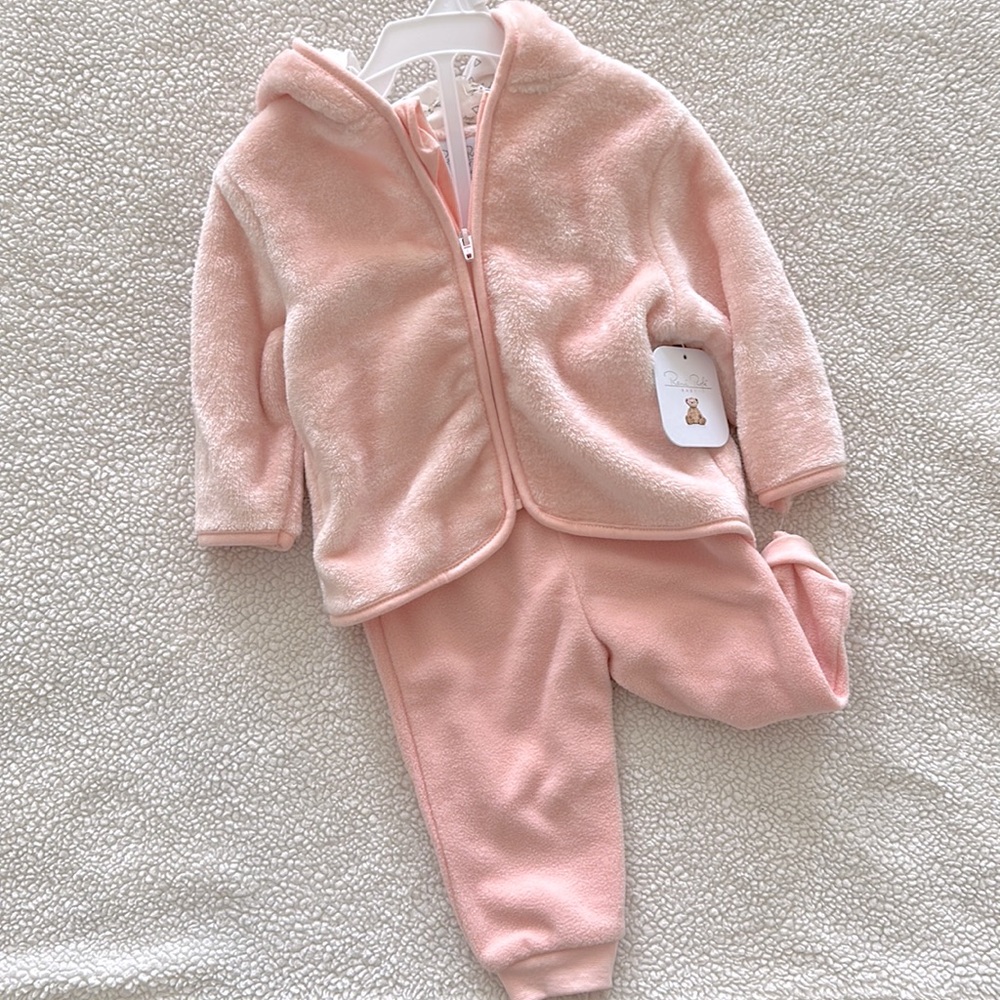 Rene Rofe Baby Girl 2 Piece Plush Fleece Set